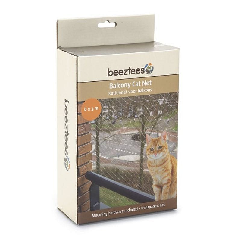 Beeztees Kattennet voor Balkon Transparant Kat 6 x 3 meter