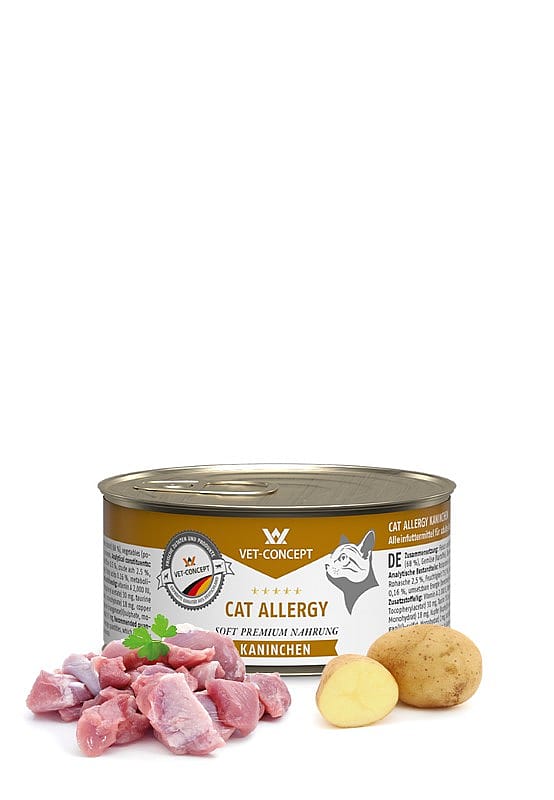 Vet-Concept Cat Allergy Konijn Kattenmenu 6 x 100 gram