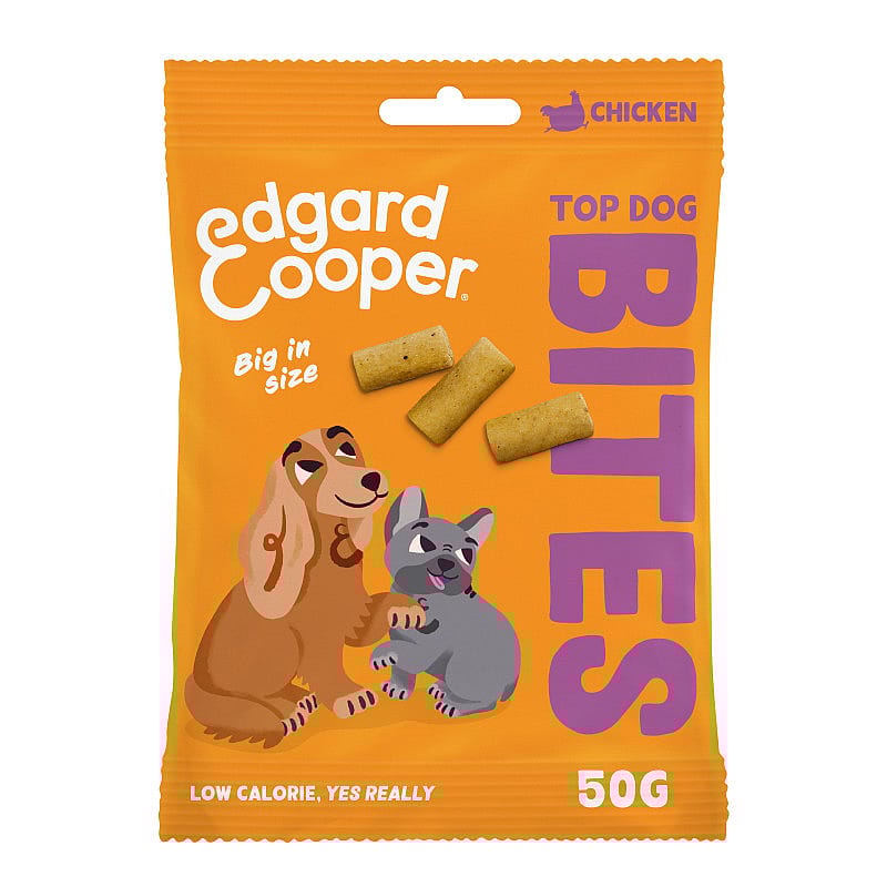 Datumvoordeel (op=op) Edgard & Cooper Top Dog Bites Kip Large - 50 gram
