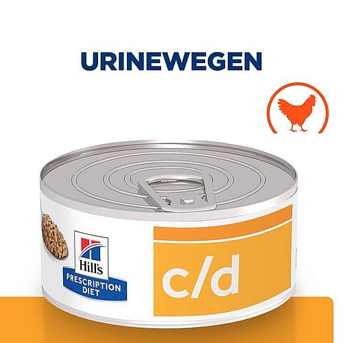 Hill's Prescription Diet CD Multicare Urinary Care Kattenvoer 24 x 156 gram blikjes  - Kip