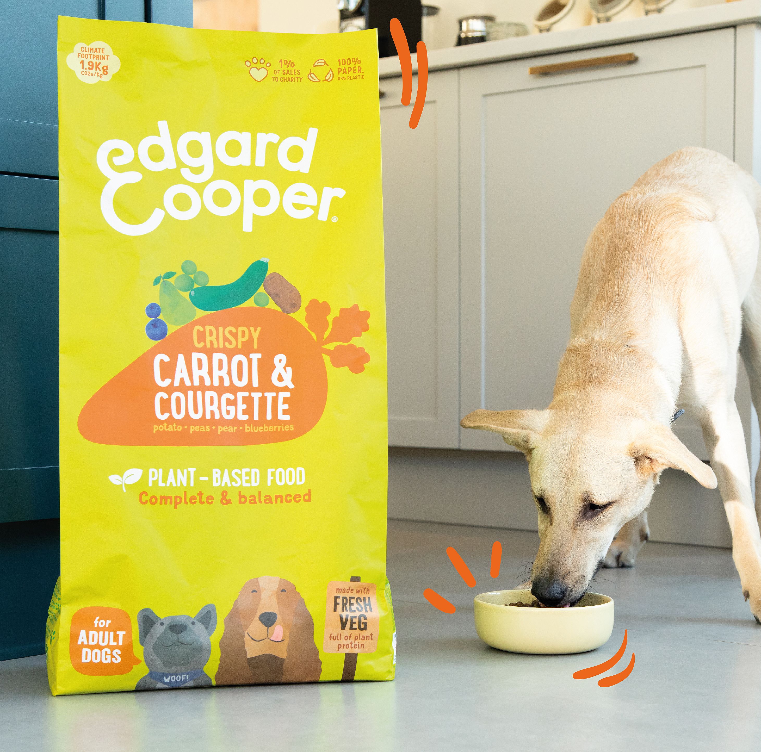 Edgard & Cooper Plantaardige Brokken met Wortel & Courgette voor Volwassen Honden 7 kg