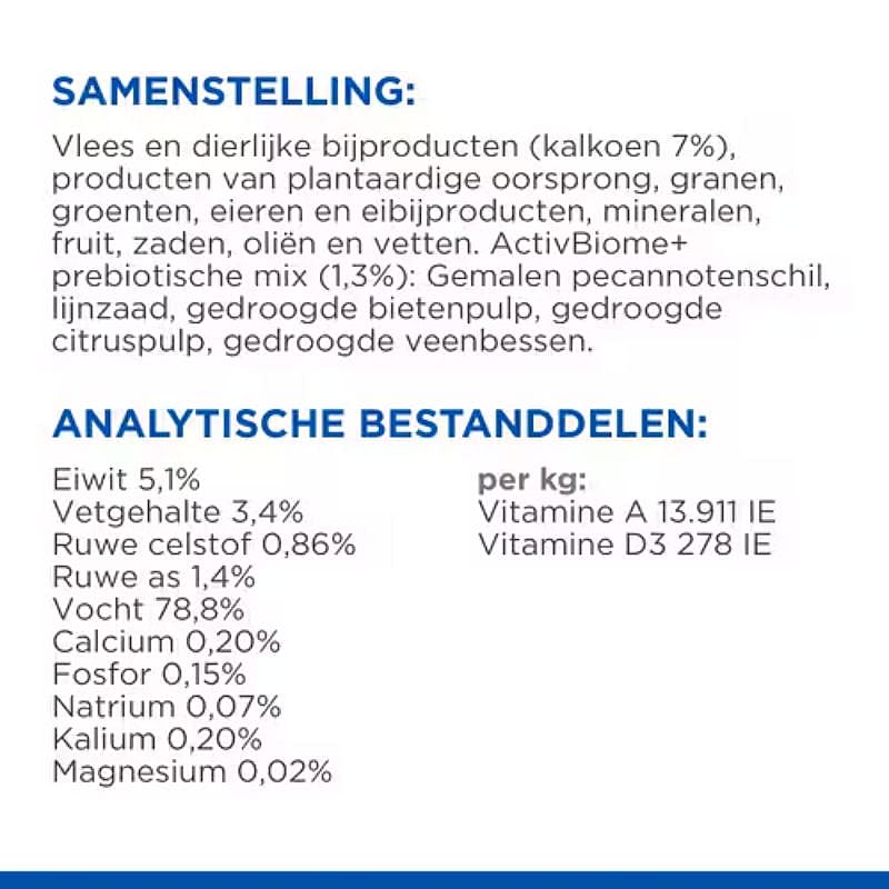 Hill's Science Plan Perfect Digestion Small & Mini Mature Adult Kalkoen 12 x 200 gram