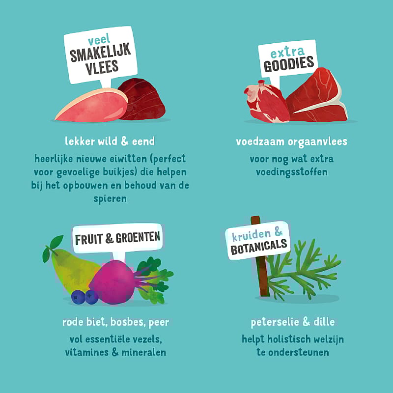 Edgard & Cooper Adult Hondenvoer Kuipjes Wild en Eend