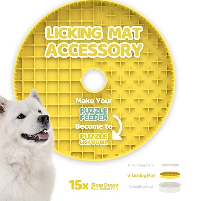 Puzzle Slow Feeder Ø 25 cm Grote Hond Licking Mat - Ø 24 cm - accessoire los