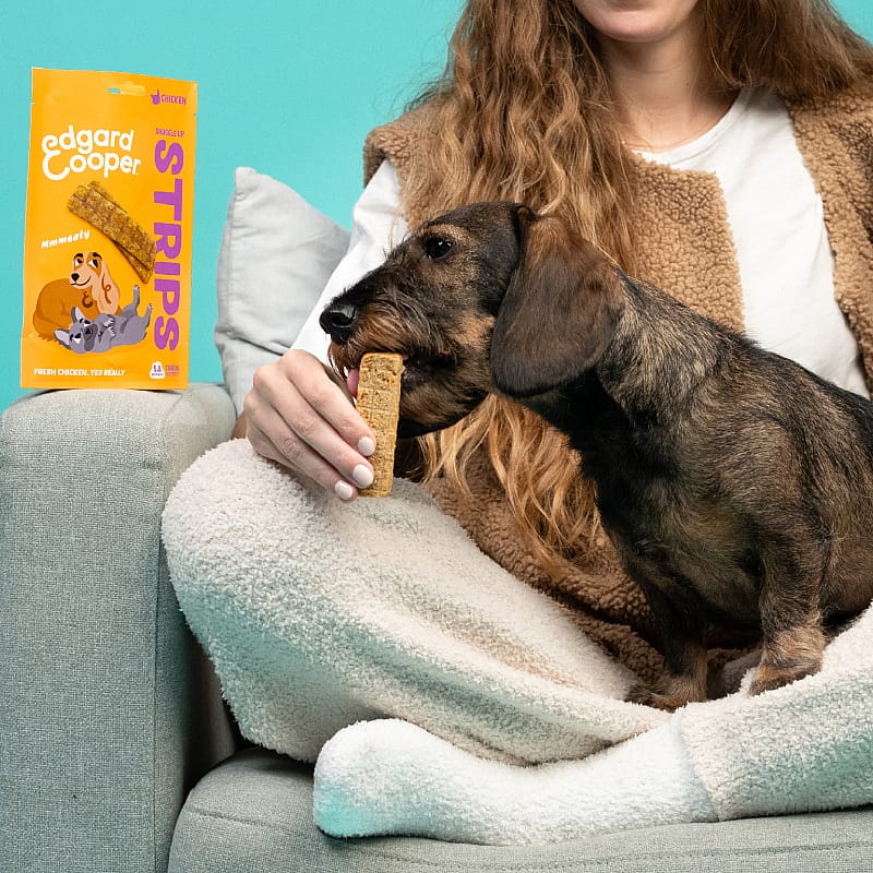 Edgard & Cooper Snuggle Up Strips Kalkoen & Kip 75 gram