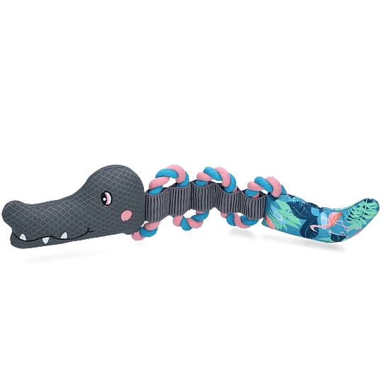 Coolpets Pull Me Crocky Rope Flamingo