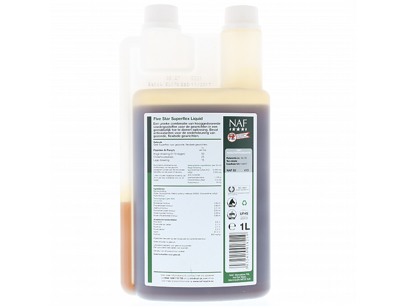NAF Superflex Liquid – Vloeibaar gewrichtssupplement met glucosamine voor paarden 1 liter