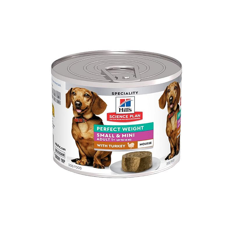 Hill's Science Plan Perfect Weight Small & Mini Adult Hondenvoer 12 x 200 gram - Kalkoen