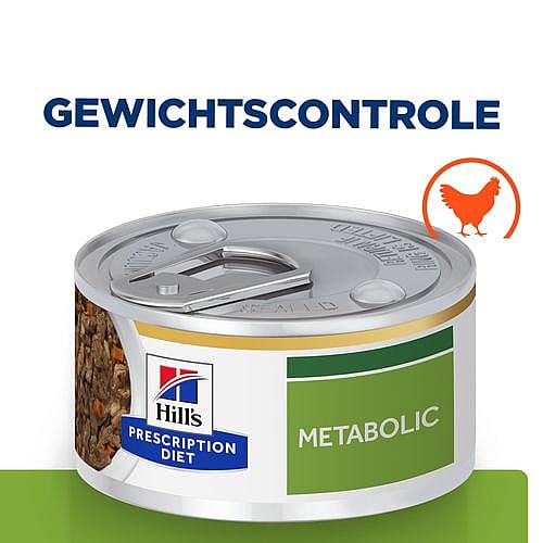 Hill's Prescription Diet Metabolic Weight & Diabetes Management Kattenvoer met Kip 24 x 82 gram stoofpotjes