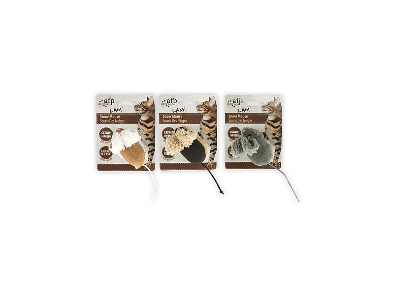 AFP Lambswool Snow Mouse Catnip