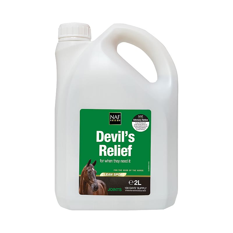 NAF Devil’s Relief – Kruidenoplossing voor stijve en oudere paarden 2 liter