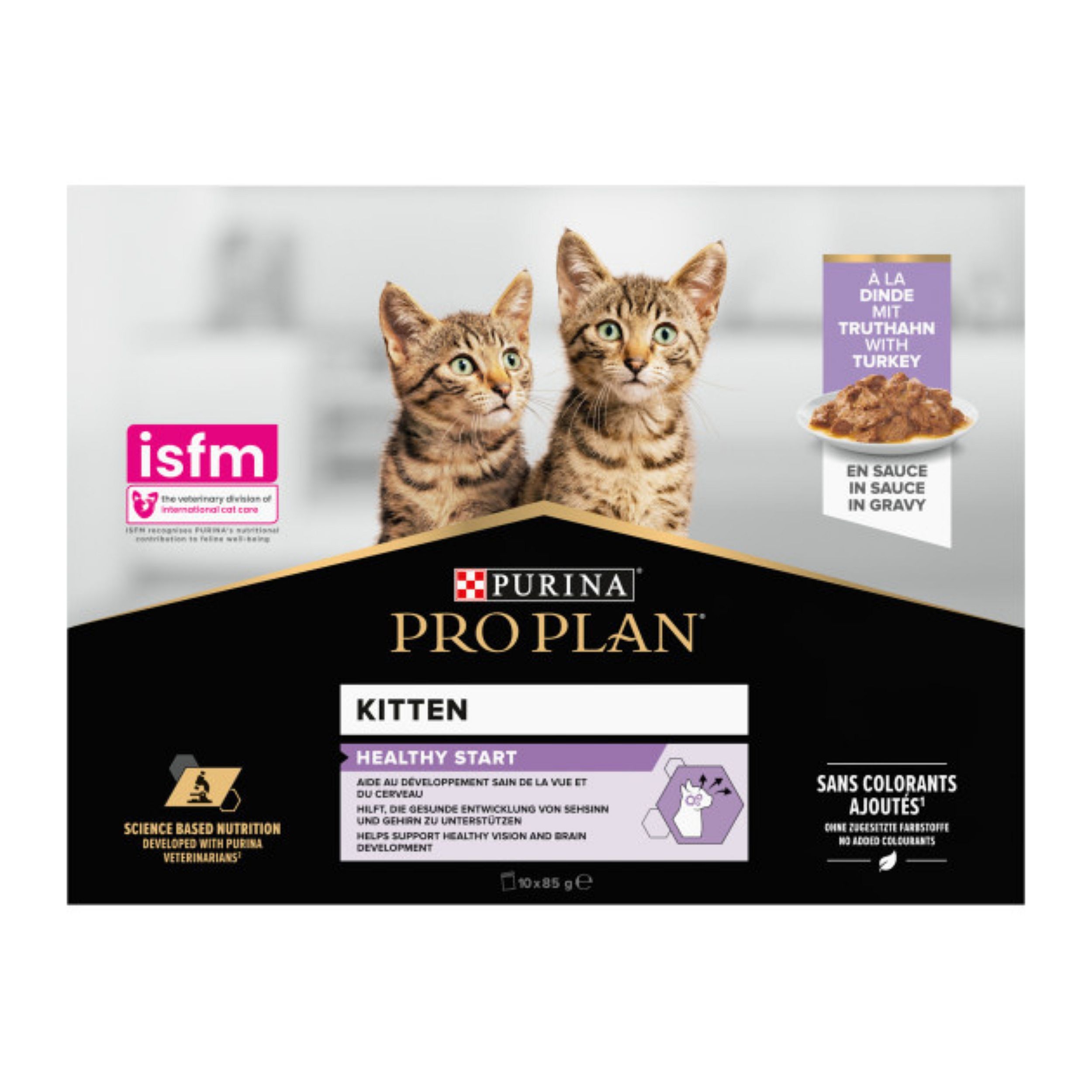 Purina Pro Plan Healthy Start Kitten 10 x 85 gram maaltijdzakjes kalkoen