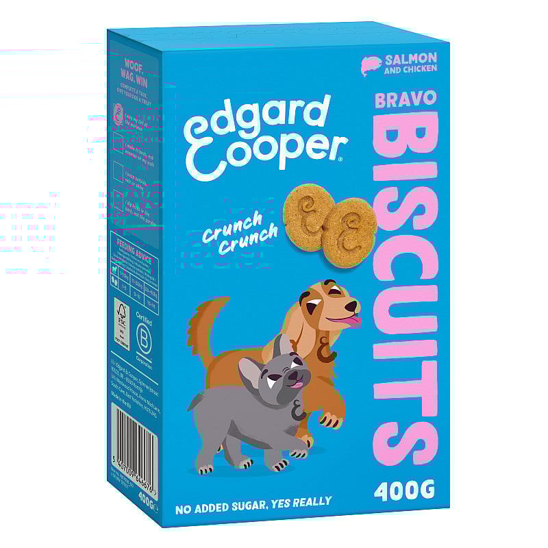Edgard & Cooper Bravo Biscuits Zalm & Kip 400 gram
