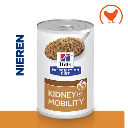 Hill's Prescription Diet KD + Mobility Hondenvoer 12 x 370 gram blikjes