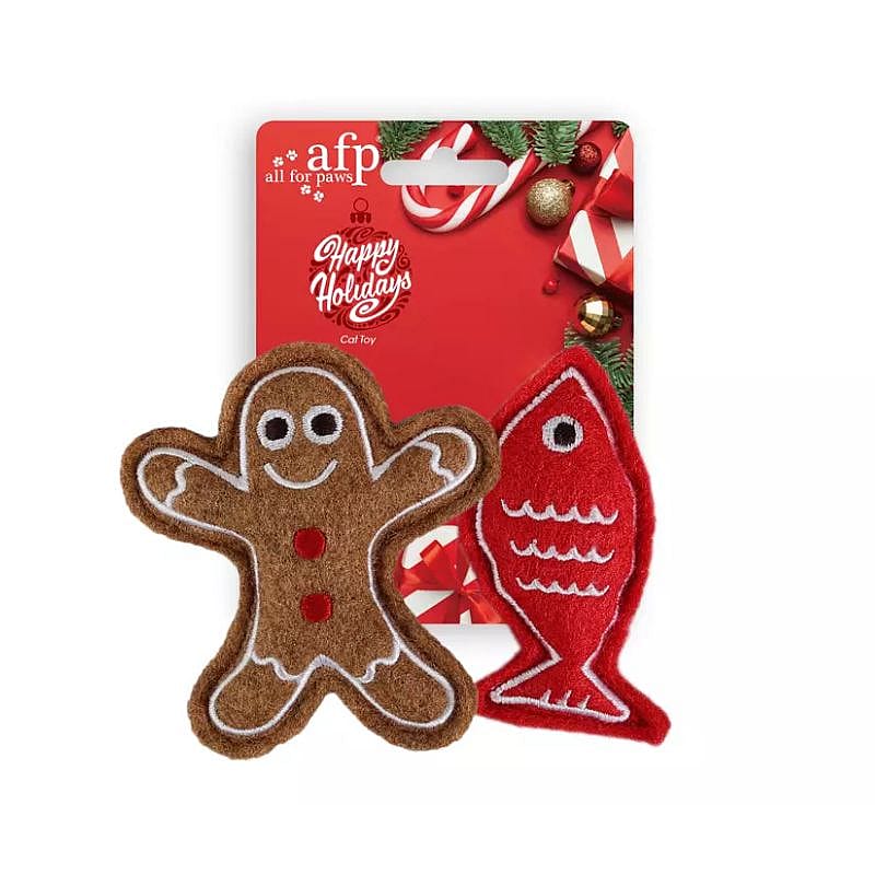 AFP Happy Holidays 2-Pack Peperkoekman & Vis Kerst Kat