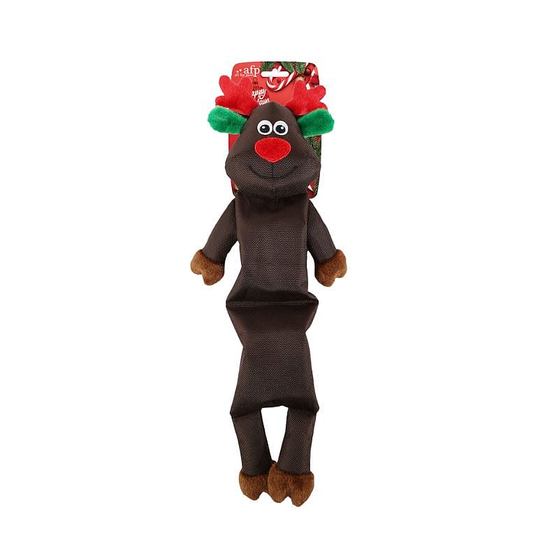 AFP Happy Holidays Long Body Rendier Kerst Hond