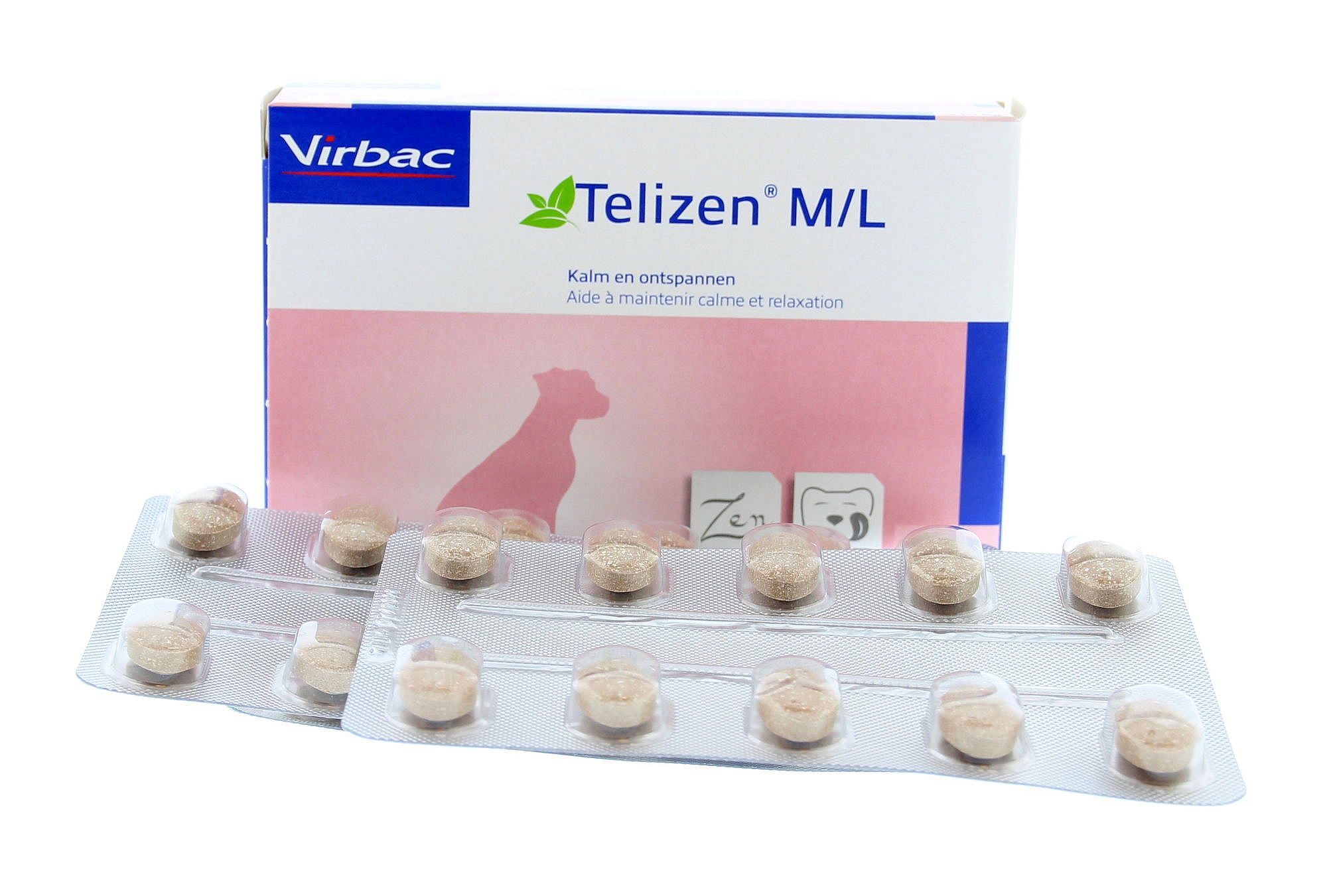 Virbac Telizen 30 tabletten: Kalmeringsmiddel - Angst 100 mg - Hond > 10 kg