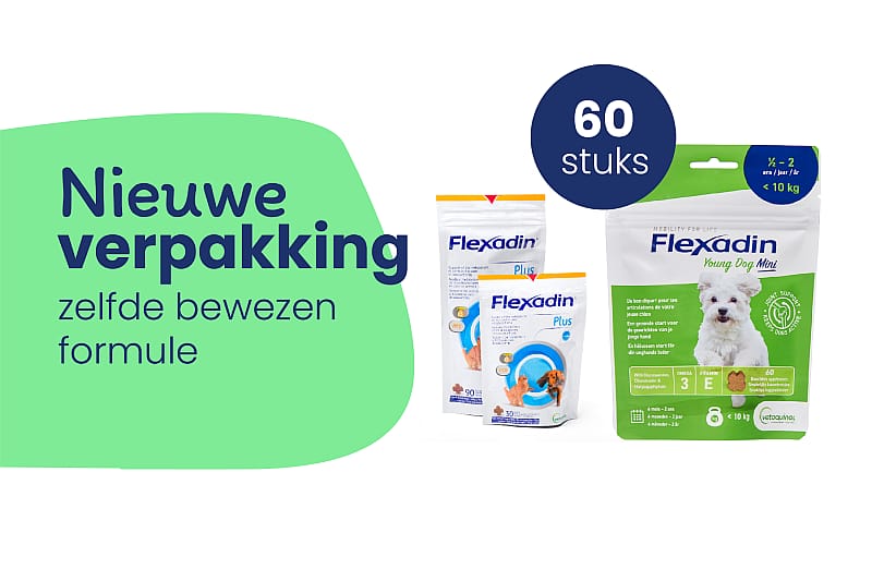 Flexadin Young Dog Mini - 60 Kauwbrokjes