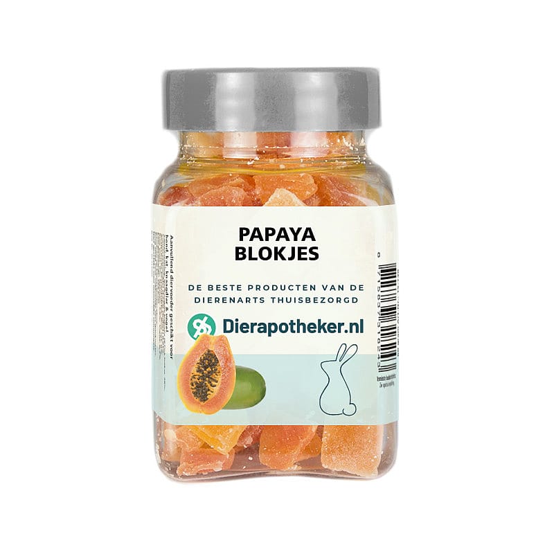 Dierapotheker Papaya Blokjes Snack 60 gram