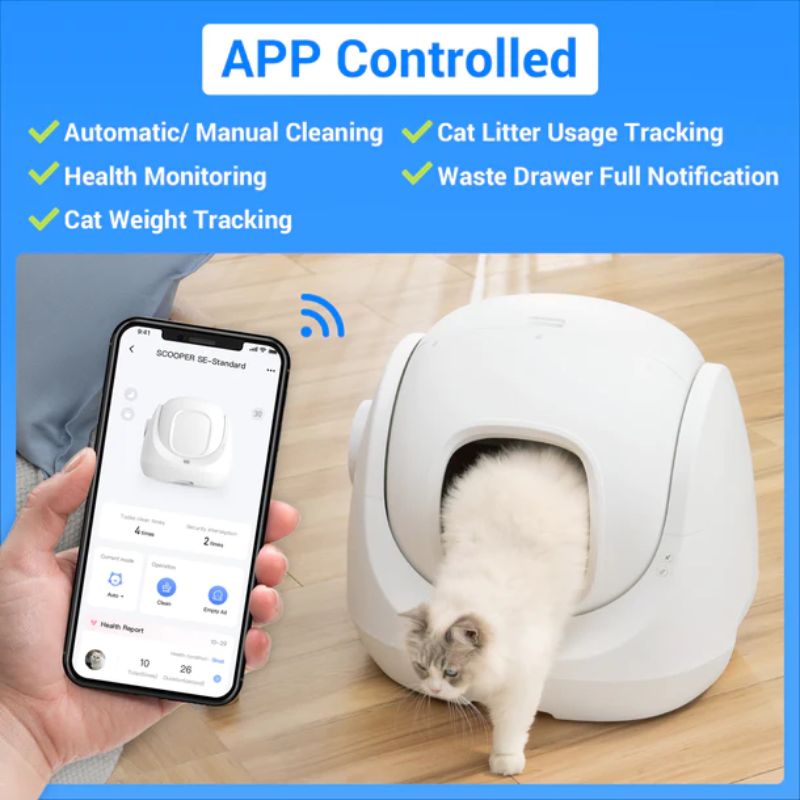 Catlink Scooper SE BayMax Zelfreinigende Kattenbak Catlink Scooper SE BayMax Kattenbak