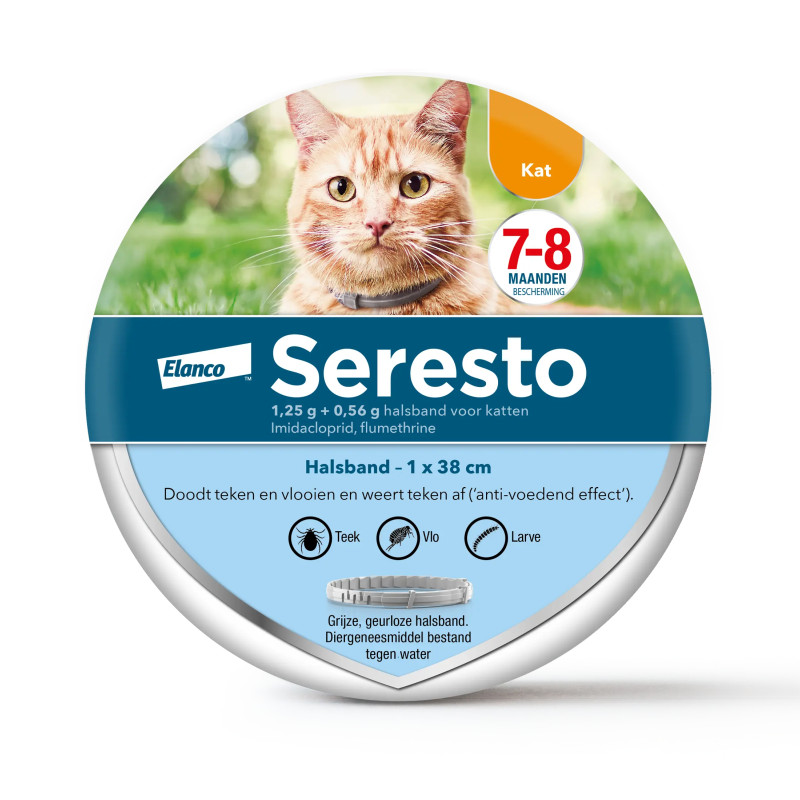 Seresto Halsband Vlooien en Teken Kat 1-pack (1 halsband)