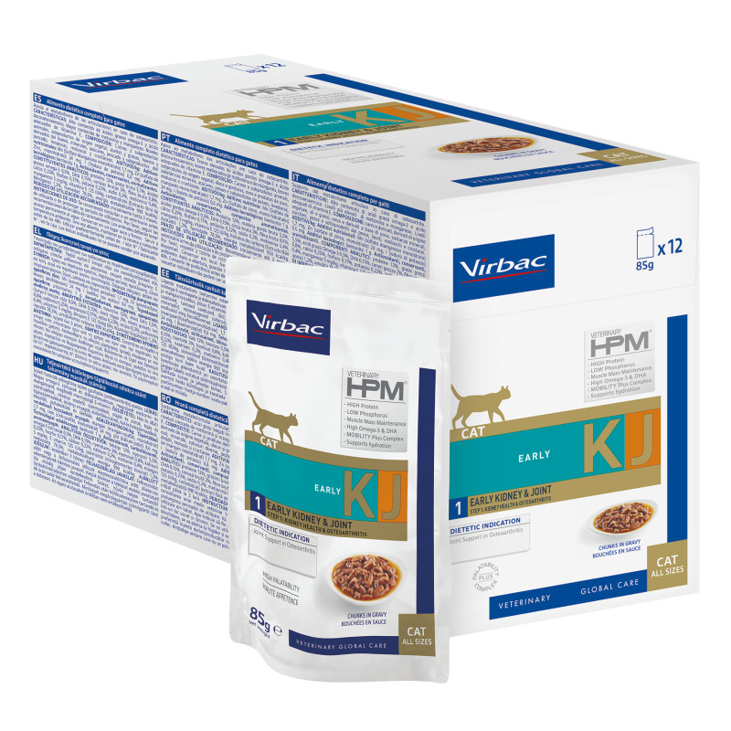 HPM Veterinary Early Kidney & Joint Kattenvoer 12 x 85 gram zakjes