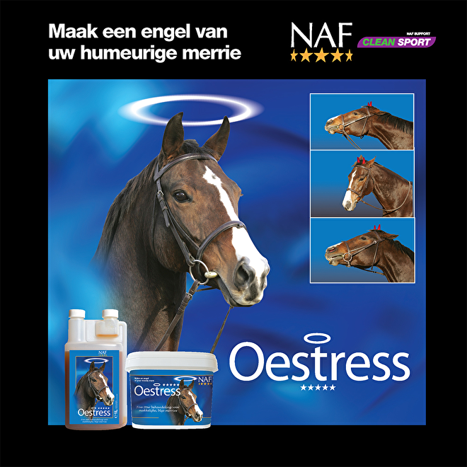 NAF Oestress Poeder – Supplement voor hormonale balans en gedrag bij merries NAF Oestress Poeder – Supplement voor hormonale balans en gedrag bij merries