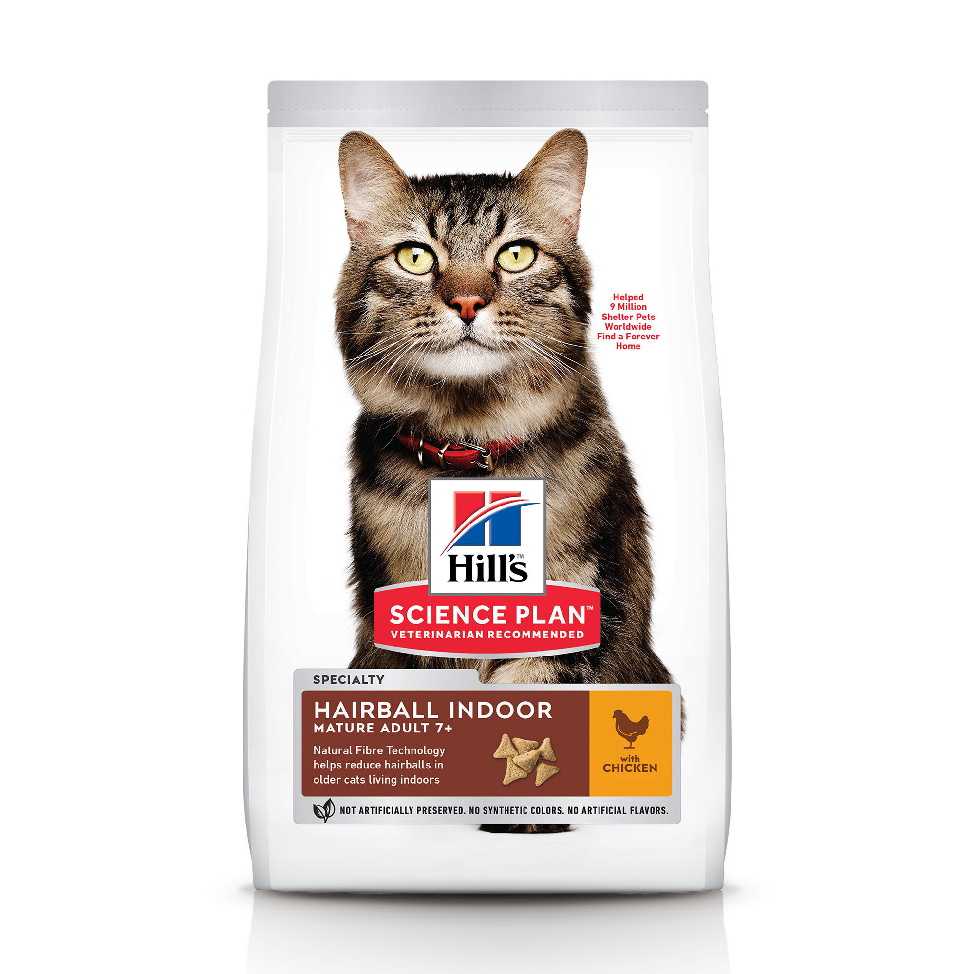 Hill's Science Plan Hairball Indoor Mature Adult 7+ Kattenvoer Kip 1.5 kg 