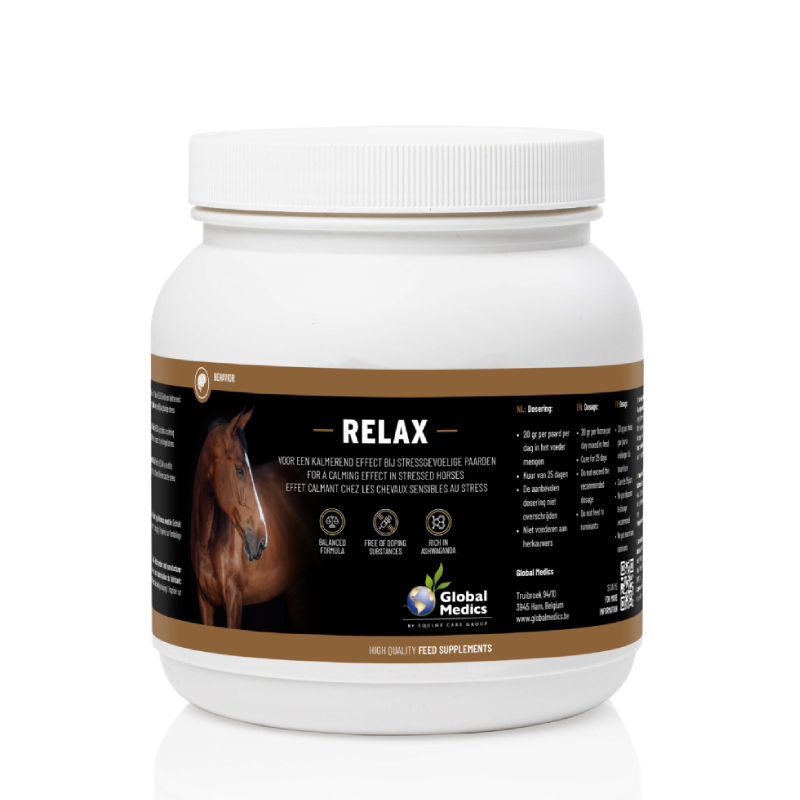Global Medics Relax Stress Paard 500 gram Global Medics Relax Stress Paard 500 gram