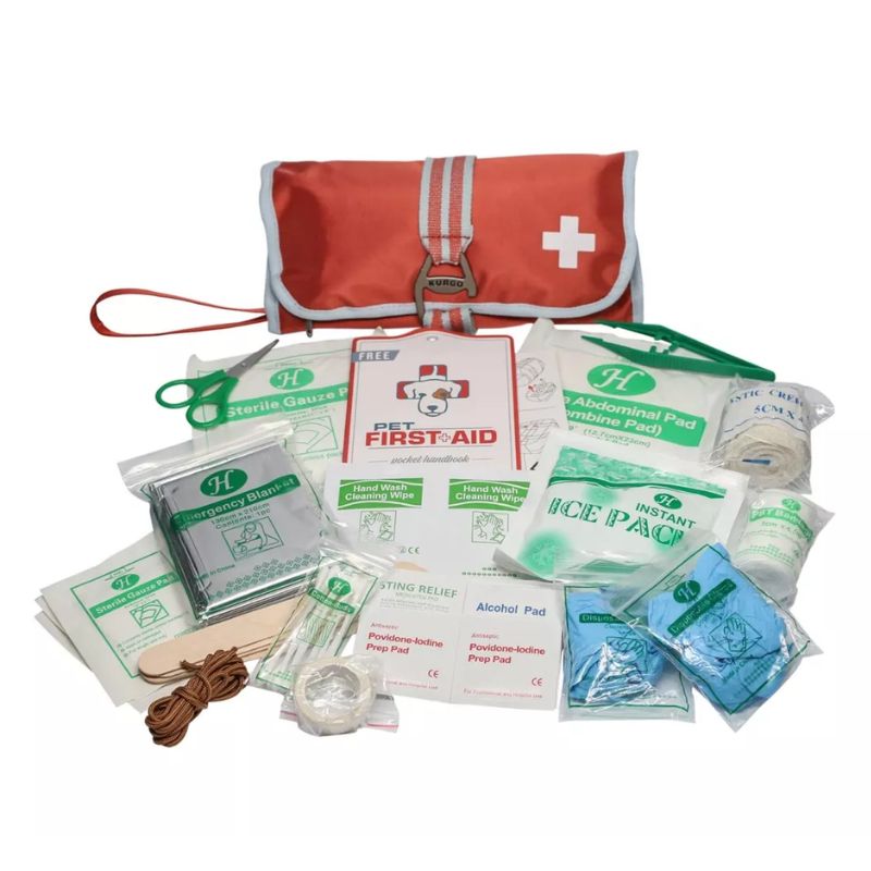 Kurgo First Aid Kit Paprika – EHBO-set voor honden (50-delig) 
