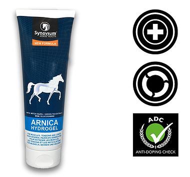 Synovium Arnica Hydro Gel Beweging Paard 250 ml, Fles, Logo