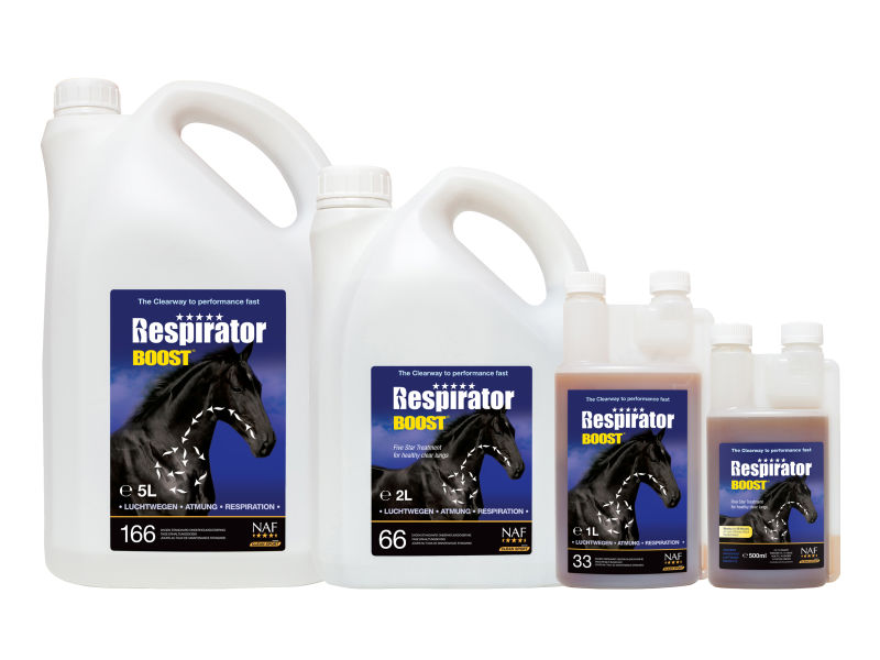 NAF Respirator Boost 1 liter – Ademhalingssupplement voor paarden met gevoelige luchtwegen 
