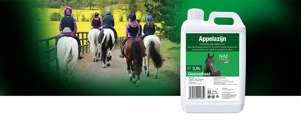 NAF Appelciderazijn – Natuurlijk supplement voor spijsvertering en vitaliteit bij paarden