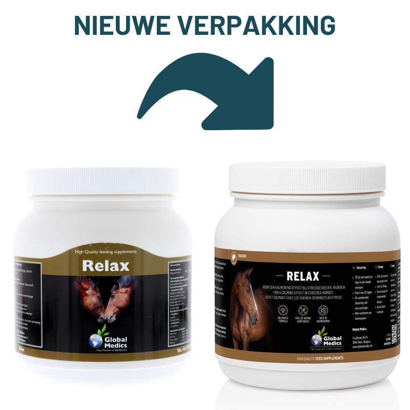 Global Medics Relax Stress Paard 500 gram Global Medics Relax Stress Paard 500 gram