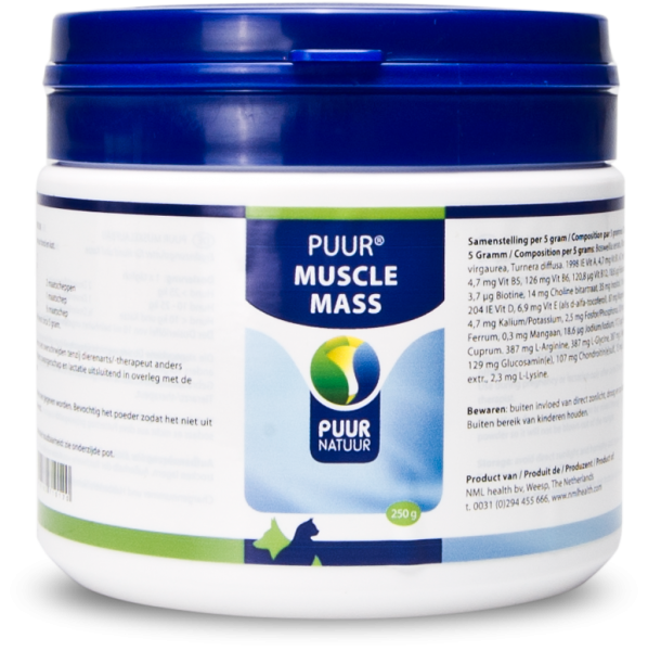 Puur Muscle Mass Spieropbouw Hond Kat 250 gram