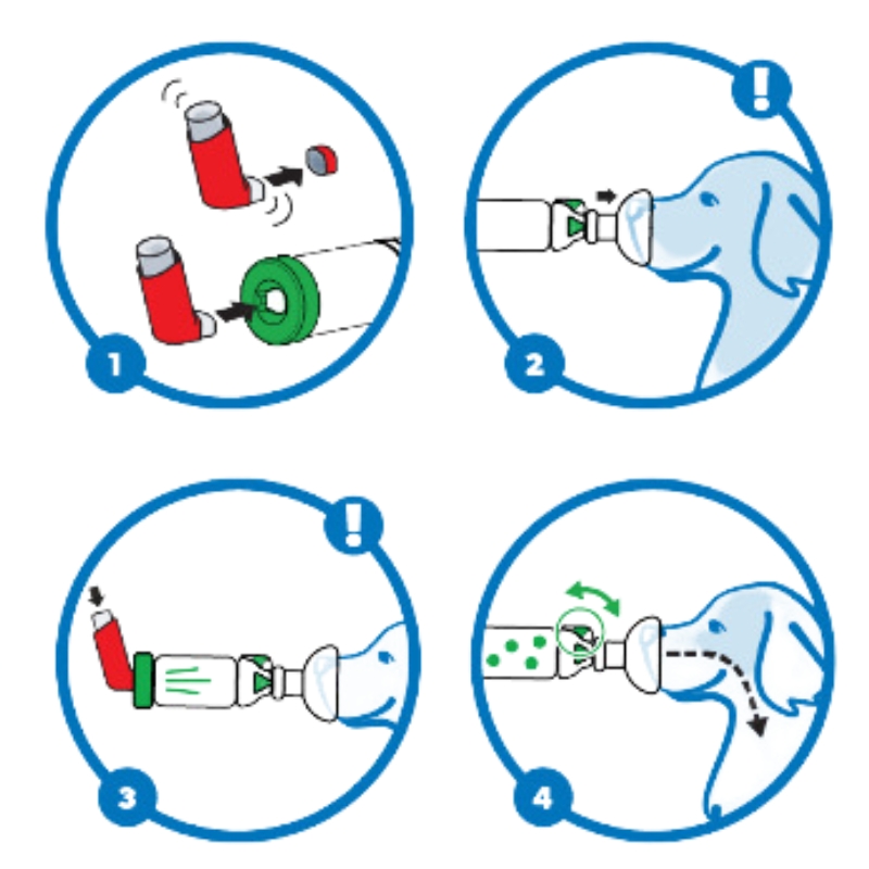 AeroDawg Inhalatiesysteem Pufjes Hond