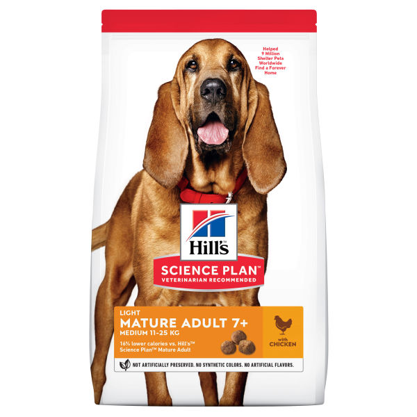 Hill's Science Plan Light Mature Adult 7+ Hondenvoer Kip 14 kg 