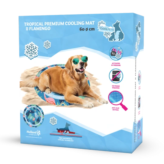 Coolpets Tropical Premium Cooling Mat Flamingo
