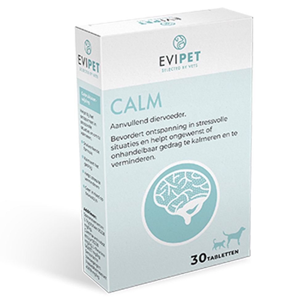Evipet Calm Hond Kat 30 tabletten, Fles