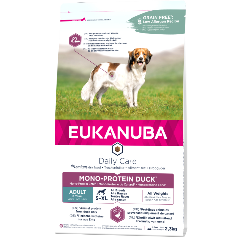 Eukanuba Daily Care Mono-Protein Adult Hondenvoer Eend 12 kg 