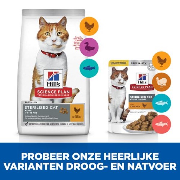 Hill's Science Plan Sterilised Cat Adult Kattenvoer Hill's Science Plan Sterilised Cat Adult Kattenvoer