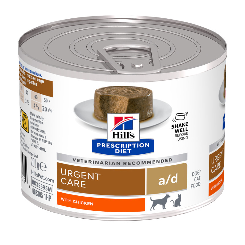 Hill's Prescription Diet AD Urgent Care Hond Kat 12 x 200 gram