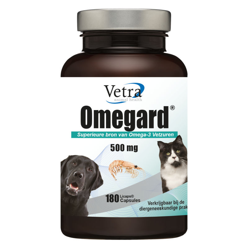 Vetra Omegard Krillolie Omega-3 Hond Kat 180 capsules