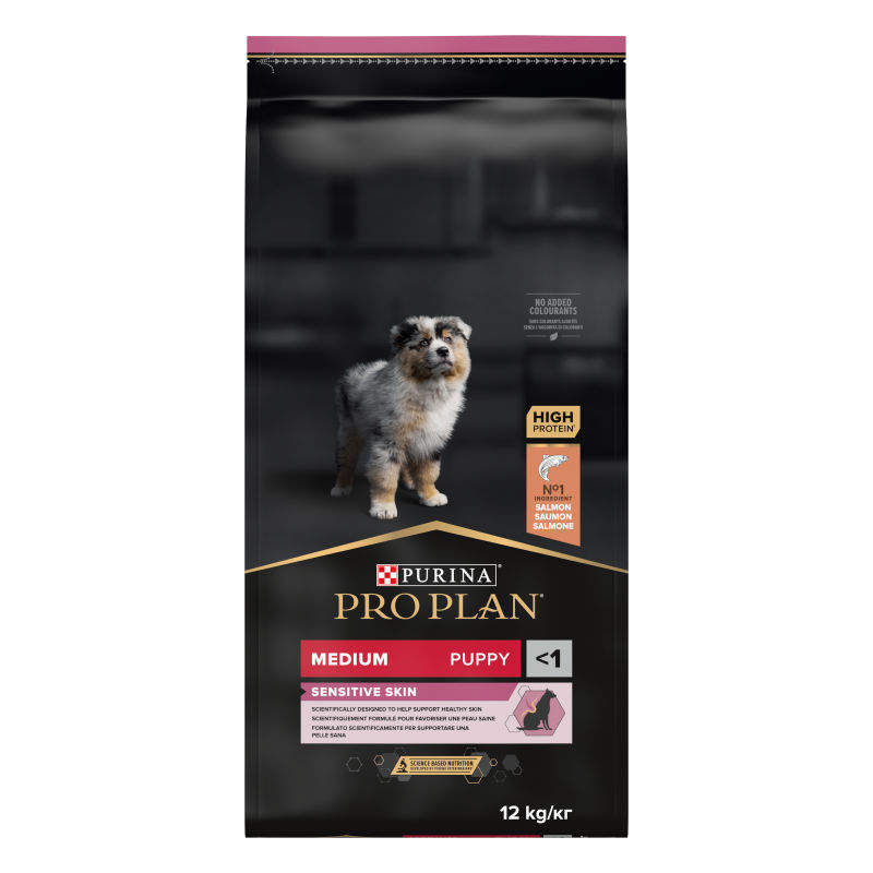 Purina Pro Plan Medium Puppy Sensitive Skin Hondenvoer Zalm 12 kg Purina Pro Plan Medium Puppy Sensitive Skin Hondenvoer Zalm 12 kg