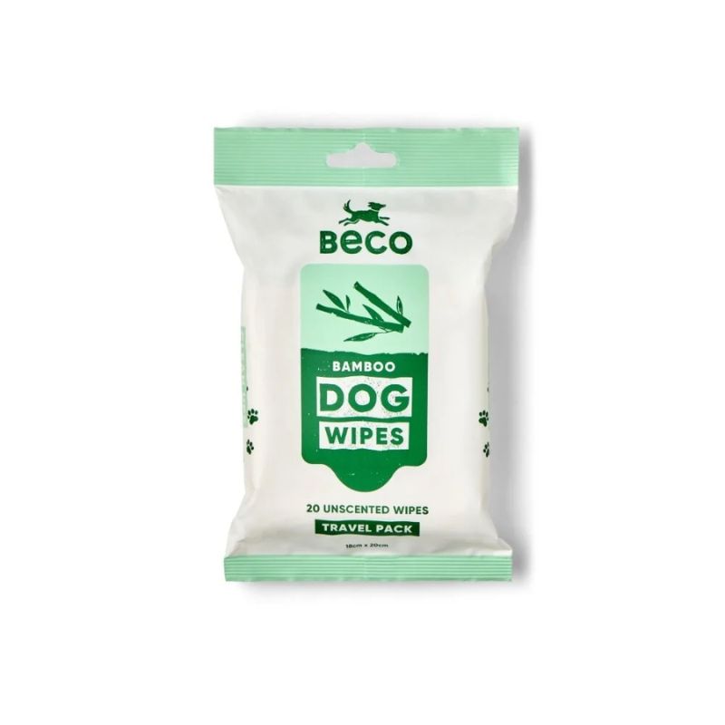 Beco BAMBOO Dog Wipes Travel 20 pack Hond Unscented