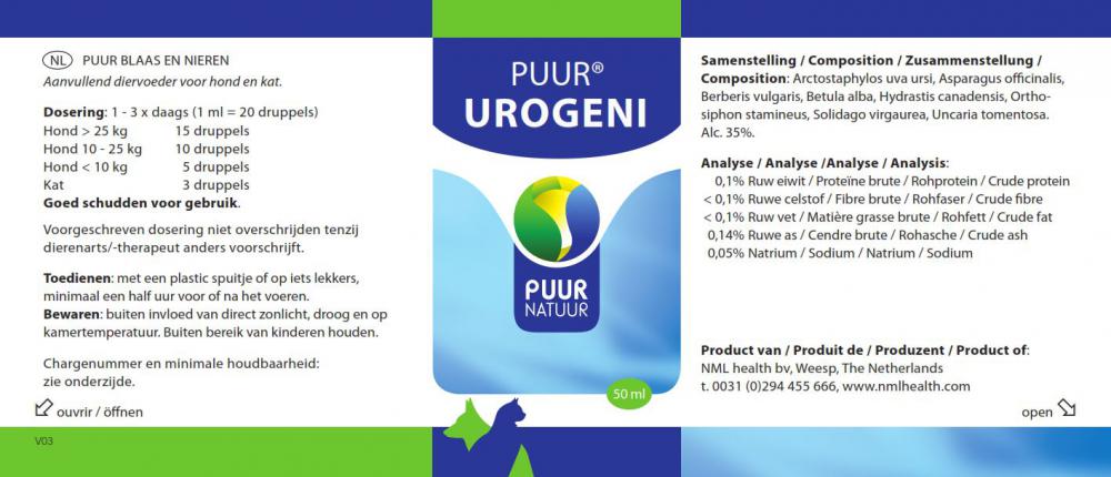 Puur Urogeni Blaas en Nieren Hond Kat Paard 50 ml