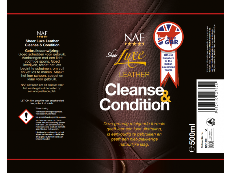 NAF Sheer Luxe Leather Cleanse 500 ml – Zachte lederreiniger voor dagelijks gebruik 