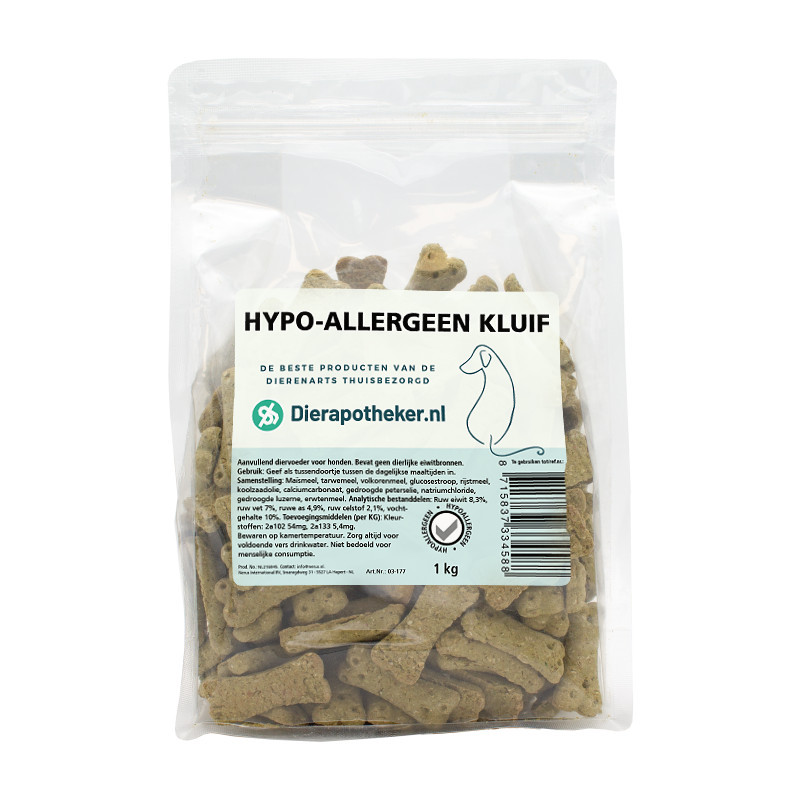 Dierapotheker Hypo-Allergeen Kluif 5 cm 1 kg, Voedsel