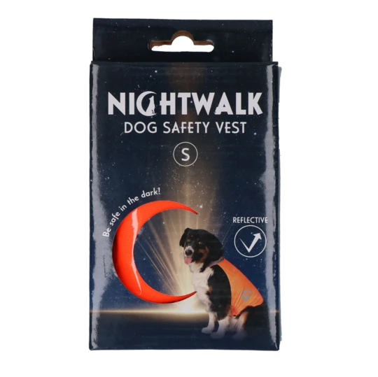 Nightwalk Safety Vest Dog Oranje - Maat Small