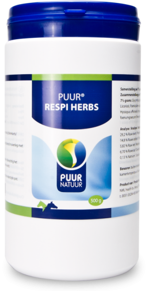 Puur Respi Herbs Luchtwegkruiden Paard Pony 500 gram Puur Respi Herbs Luchtwegkruiden Paard Pony 500 gram